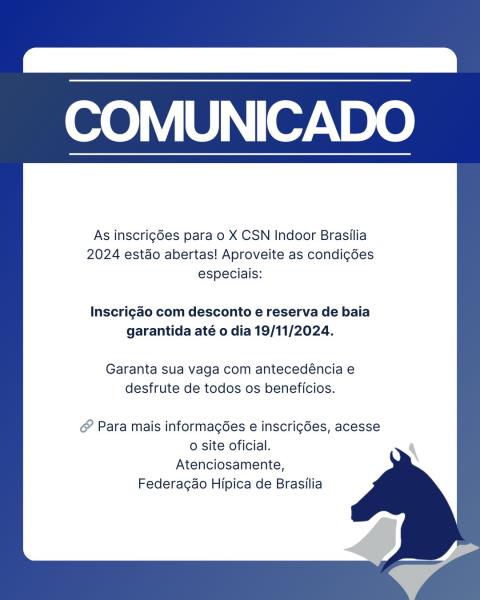 As inscrições para 