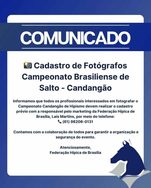 Credenciamento de Fotógrafos Candangão 2025