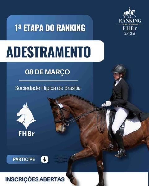 1ª ETAPA DO RANKING FHBr 2026 - ADESTRAMENTO