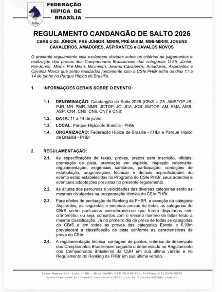 Regulamento Candang